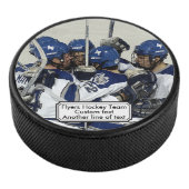 Cool Custom Hockey Puck Voeg je foto-teamnaam toe (3/4)