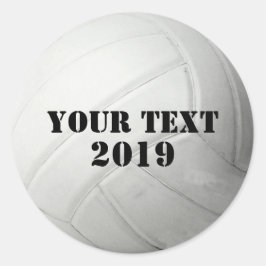 Cool Custom Naam & Kleur Volleybal Team Sport Ronde Sticker