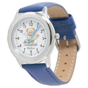 Cool Custom Name Surfer Beer Horloge