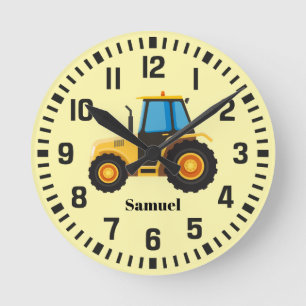 Cool Custom Name Tractor Ronde Klok