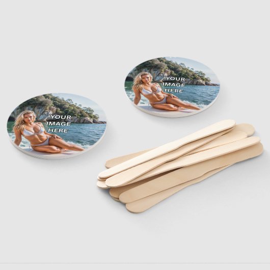 COOL! 🌬️ Custom Paddle Hand Fan Handwaaier (Niet-gemonteerd)