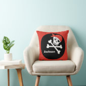Cool Custom Pirate Kinder Red Black Kussen (Stoel)