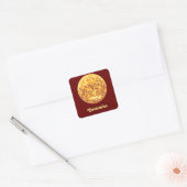 Cool Custom Retro Golden Disco Ball Design Vierkante Sticker (Envelop)