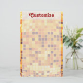 Cool Custom Retro Golden Disco Ball Stationery Briefpapier (Staand voorkant)