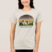 Cool Custom Road Trip Forest Sunset Vrouwen Tri-Blend Shirt (Voorkant)