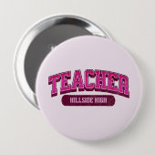 Cool Custom School Moderne Leraar Trendy Stijlvol Ronde Button 4,0 Cm (Voorkant /achterkant)