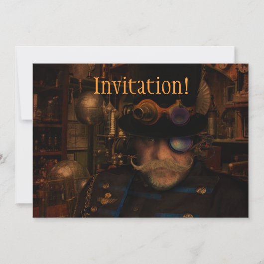 Cool Custom Steampunk Fantasy Captain Sean Kaart (Voorkant)