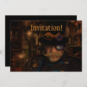 Cool Custom Steampunk Fantasy Captain Sean Kaart (Voorkant / Achterkant)