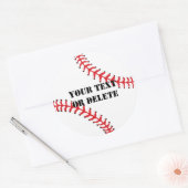 Cool Custom Text Baseball League Sportbal Ronde Sticker (Envelop)