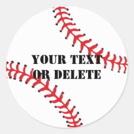 Cool Custom Text Baseball League Sportbal Ronde Sticker