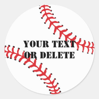 Cool Custom Text Baseball League Sportbal Ronde Sticker
