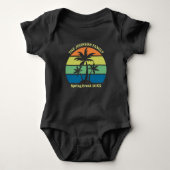 Cool Custom Tropical Beach Trip Palmbomen Romper (Voorkant)