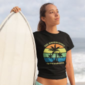 Cool Custom Tropical Beach Trip Palmbomen Vrouwen T-shirt