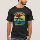 Cool Custom Tropical Beach Trip Palmbomen Zwart T-shirt (Voorkant)