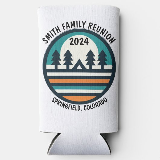 Cool Custom Vakantie en Camping Seltzer Blikjeskoeler (Voorkant)