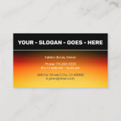 Cool Custom Zwart Bright Sinaasappel Car Service Visitekaartje (Achterkant)