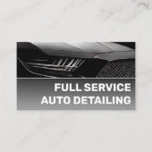 Cool Custom Zwart Grijs Zilver Chrome Car Service Visitekaartje (Voorkant)