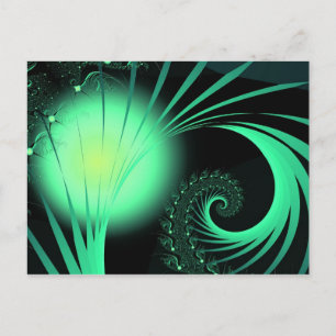 Cool Cute Abstract Pattern "Green Orb" Briefkaart