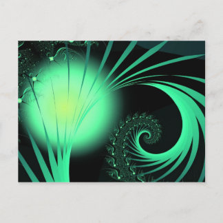 Cool Cute Abstract Pattern "Green Orb" Briefkaart