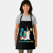 Cool Cute Alpaca Llama Cactus Girls Birthday Schort (Insitu)