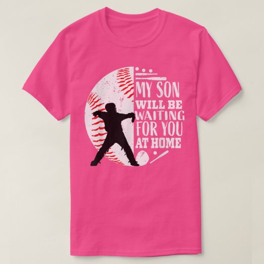 Cool Cute Baseball Catcher mam Pap Zoon Ouders Quo T-shirt (Design voorkant)