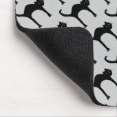 Cool cute black cat pattern muismat (Hoek)