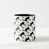 Cool cute black cat pattern tweekleurige koffiemok (Center)