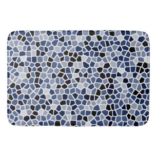 Cool Cute Blauwe Geometrische Patroon Badmat