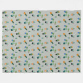 Cool Cute Cactus Greenery Flower Pattern Fleece Deken (Voorkant (Horizontaal))