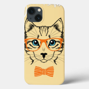 Cool Cute Cat Hipster Case-Mate iPhone Case
