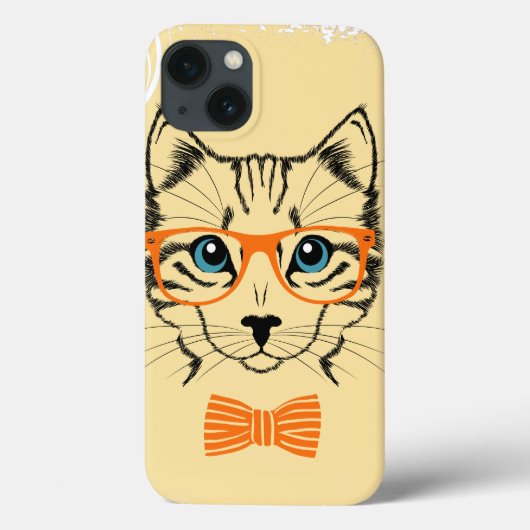 Cool Cute Cat Hipster Case-Mate iPhone Case (Achterkant)
