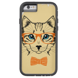 Cool Cute Cat Hipster Case-Mate iPhone Case