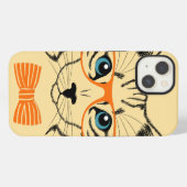 Cool Cute Cat Hipster iPhone Hoesje (Achterkant horizontaal)