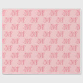 Cool Cute Fancy Elegant Modern Girly Pink Monogram Cadeaupapier (Vlak)