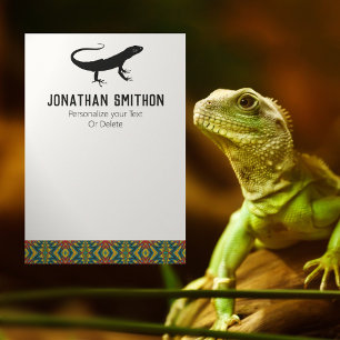 Cool Cute Funny Animal Lizard Personal Stationery Notitiekaartje