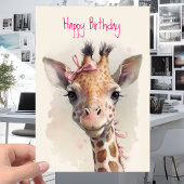 Cool Cute Giraffe - Funny Happy Birthday Kaart