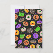 Cool Cute Glitter Confetti Donuts Halloween Bedankkaart (Achterkant)