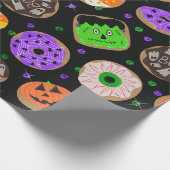 Cool Cute Glitter Confetti Donuts Halloween Cadeaupapier (Hoek)