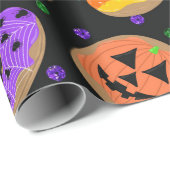 Cool Cute Glitter Confetti Donuts Halloween Cadeaupapier (Rol Hoek)