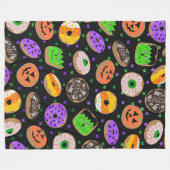Cool Cute Glitter Confetti Donuts Halloween Fleece Deken (Voorkant (Horizontaal))