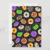 Cool Cute Glitter Confetti Donuts Halloween Kaart (Achterkant)
