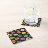 Cool Cute Glitter Confetti Donuts Halloween Kartonnen Onderzetters (Insitu)