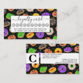Cool Cute Glitter Confetti Donuts Halloween Klantenkaartje (Voorkant / Achterkant)
