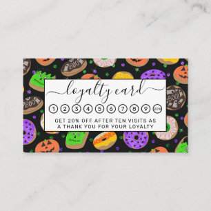 Cool Cute Glitter Confetti Donuts Halloween Klantenkaartje