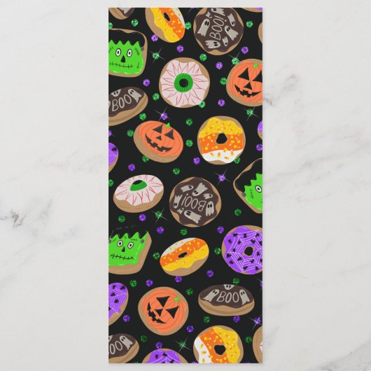 Cool Cute Glitter Confetti Donuts Halloween Menu (Achterkant)