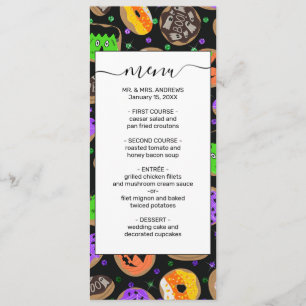 Cool Cute Glitter Confetti Donuts Halloween Menu