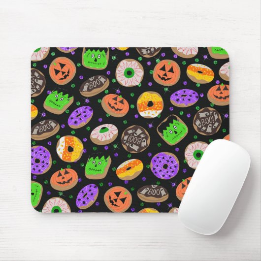 Cool Cute Glitter Confetti Donuts Halloween Muismat (Met muis)