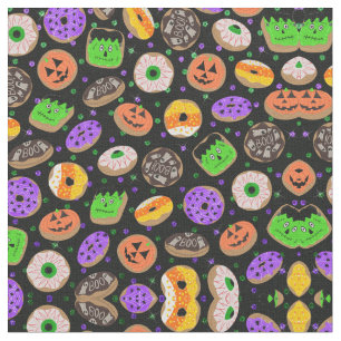 Cool Cute Glitter Confetti Donuts Halloween Stof