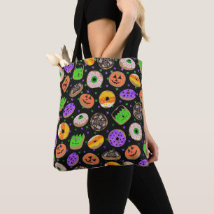 Cool Cute Glitter Confetti Donuts Halloween Tote Bag