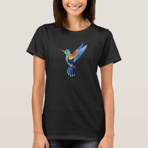 Cool Cute Kleurrijke Kolibrie Dier Vogel Vliegend T-shirt